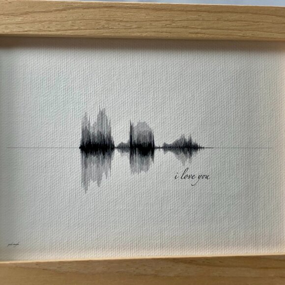 I Love You Soundwave 5x7 Canvas Frame - Picture 2 of 4